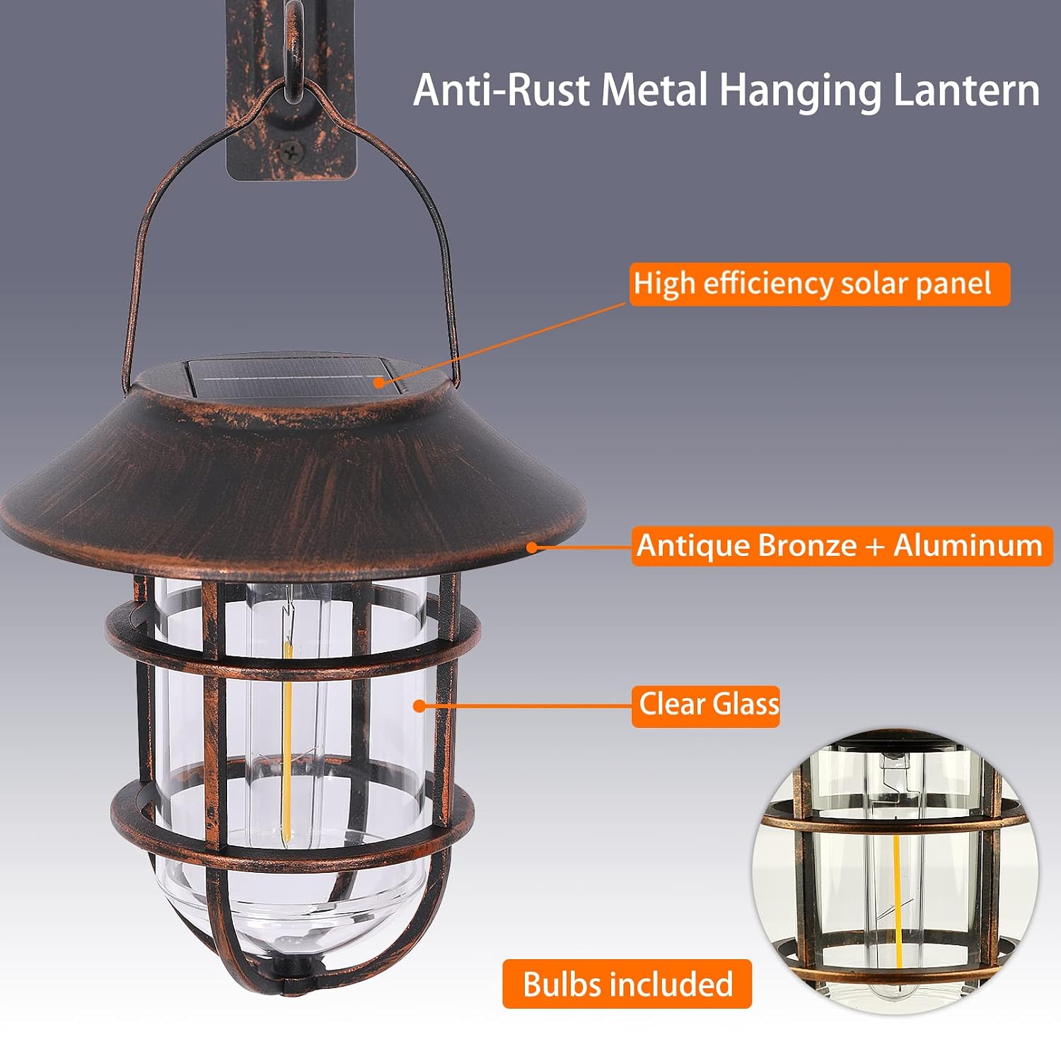 cage solar wall lanterns, bronze