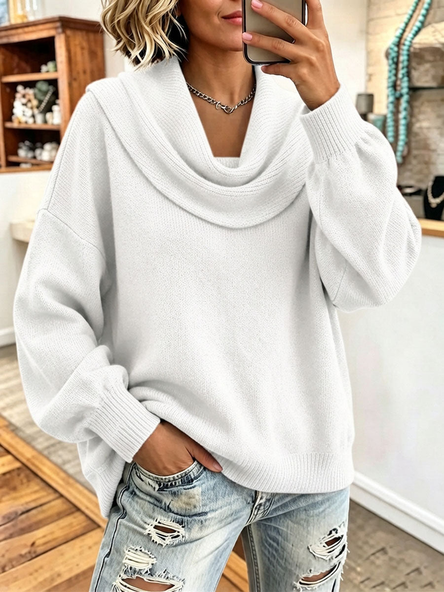 Last day 50% OFF🔥Cozy Stylish Cowl-neck Knitted Sweater
