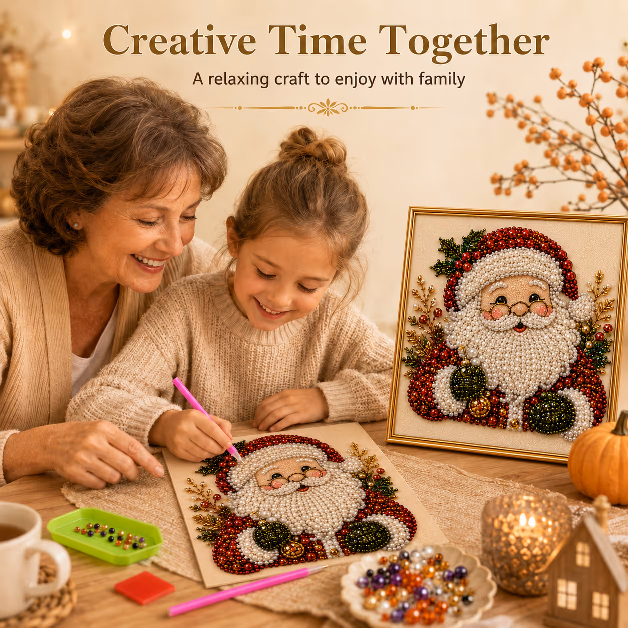 DIY Christmas Pearl Diamond Painting Art Kit