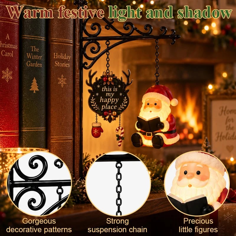 Christmas Bookshelf Character Lamp