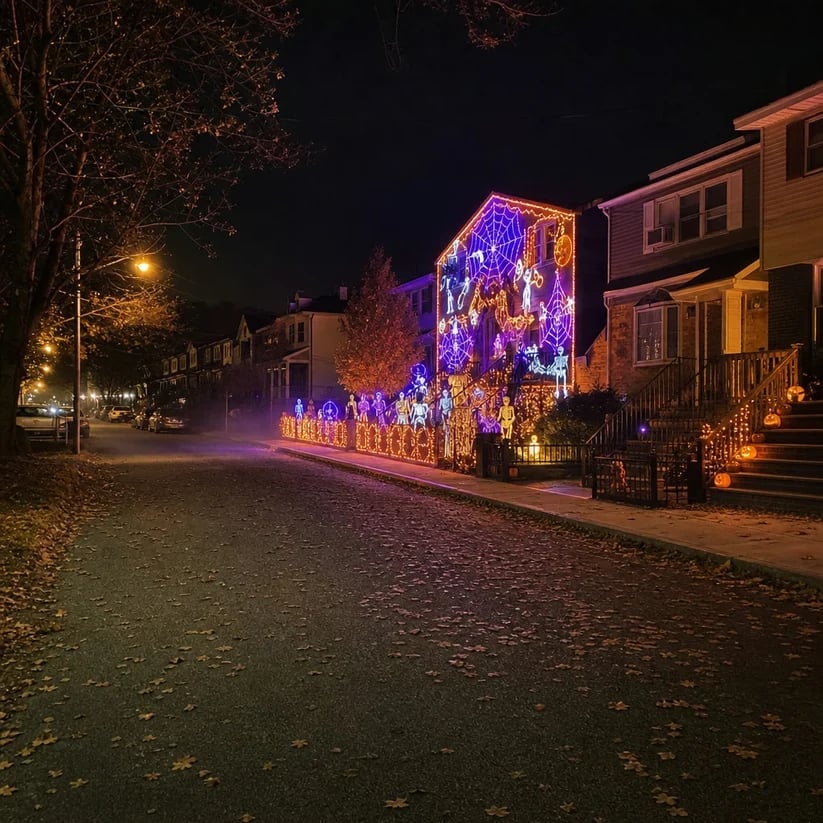 Christmas LED House Net