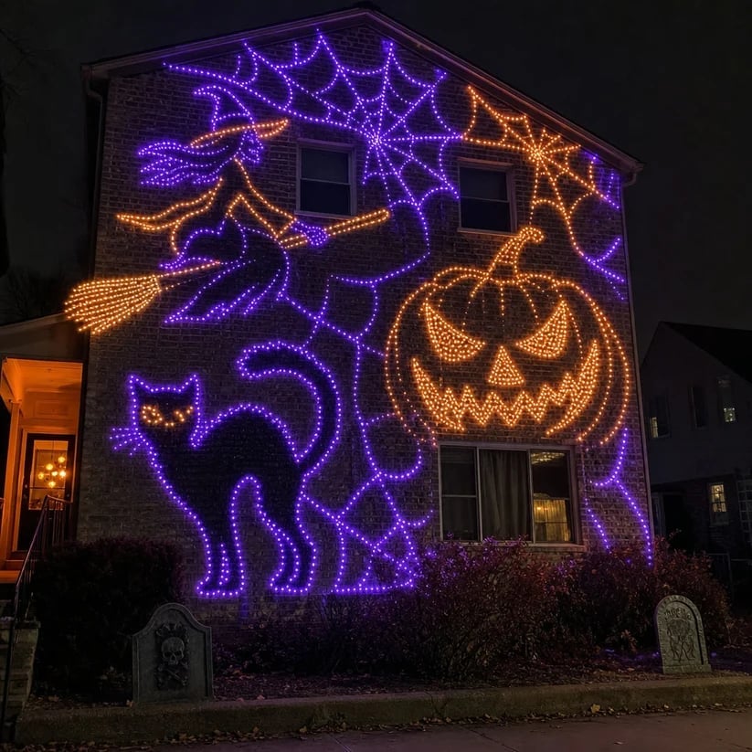 Christmas LED House Net