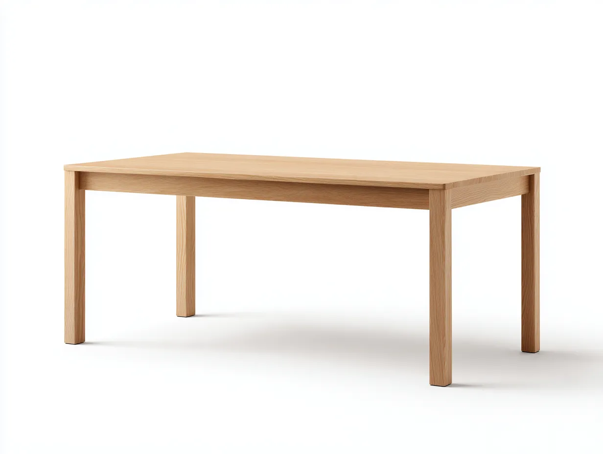 Mesa de comedor 160×85×75 cm - madera roble natural - estilo nórdico para terraza-Manalyinterior