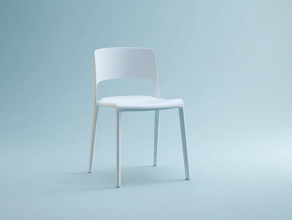 Silla de comedor de polipropileno tamaño estándar - blanco nieve - respaldo abierto para exterior-Manalyinterior