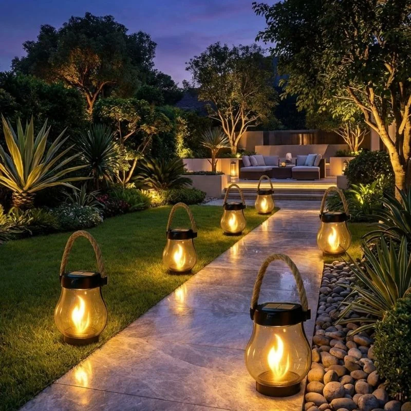✨Last Day Promotion--Dancing flame Solar Lantern Outdoor Lights
