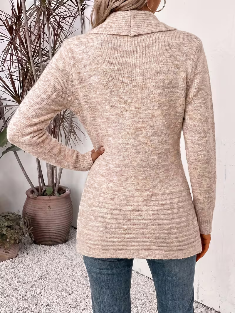 Women's Spring/autumn Casual Double-breasted Decorative Belt Cardigan