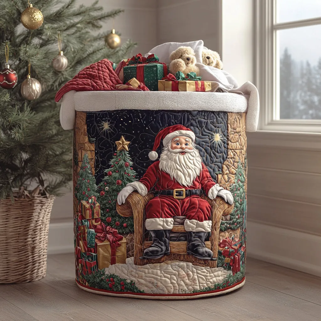 Winter Wonder Quilted Laundry Basket