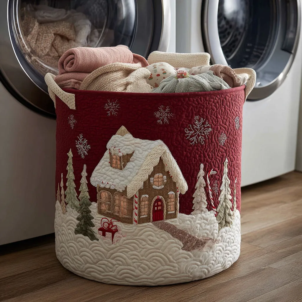 Winter Wonder Quilted Laundry Basket