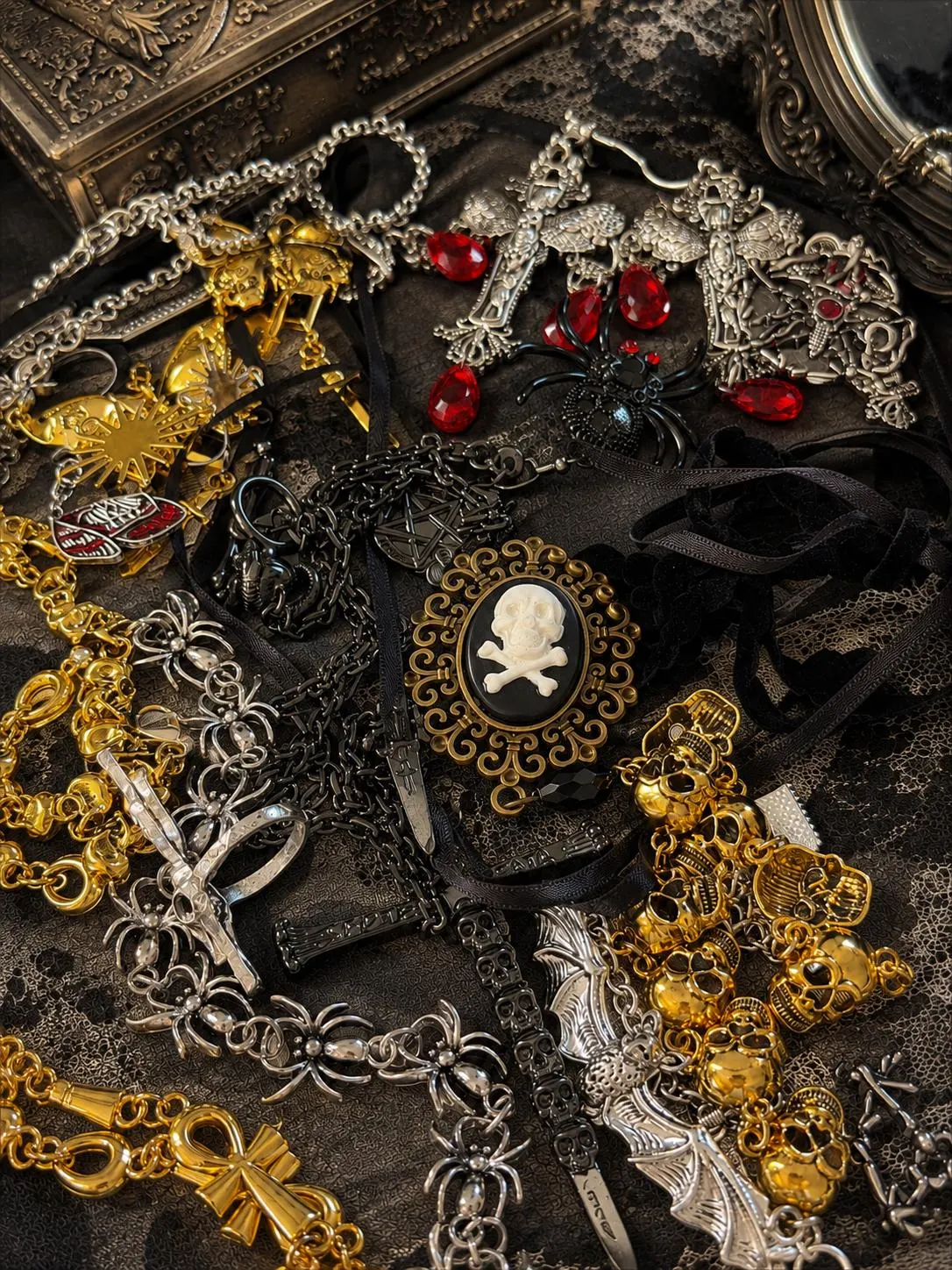 Gothic Mystery Jewelry Jar fashion jewelry assortment