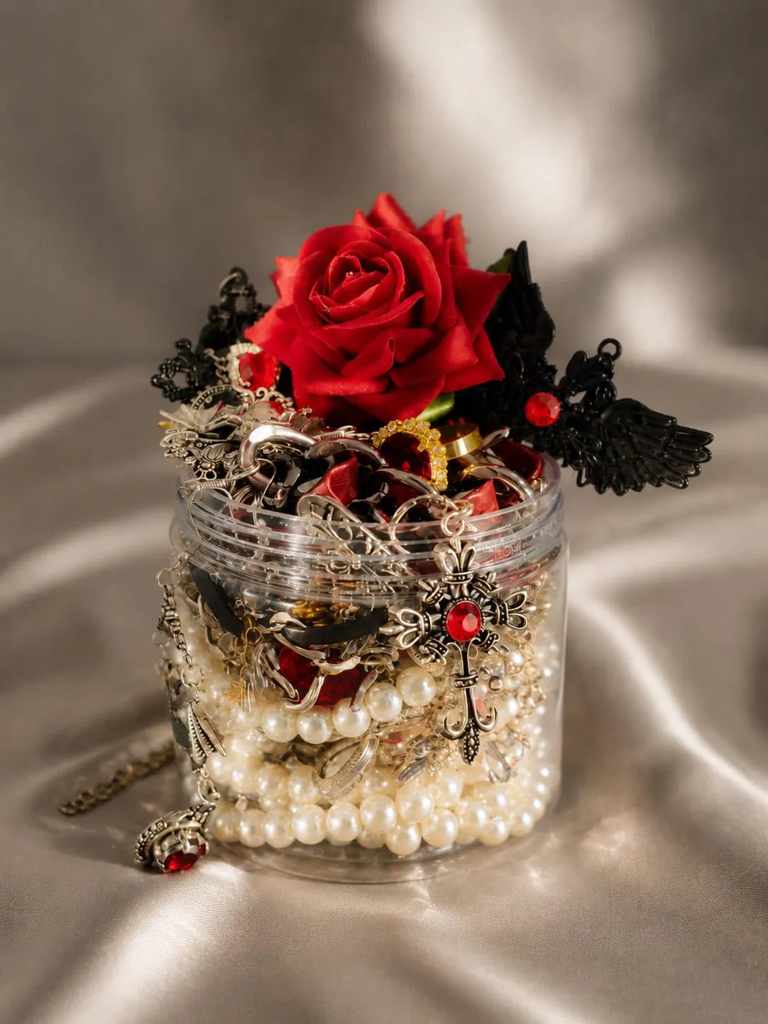 Gothic Mystery Jewelry Jar fashion jewelry assortment