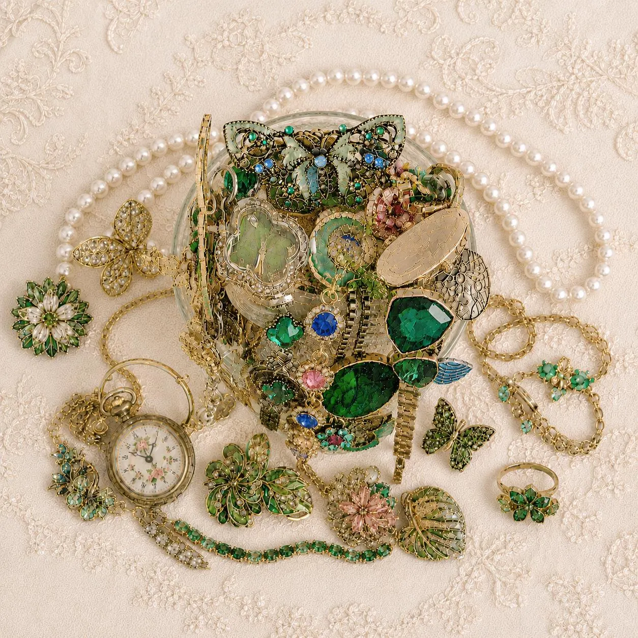 Fairycore Garden Mystery Jewelry Box fashion jewelry assortment
