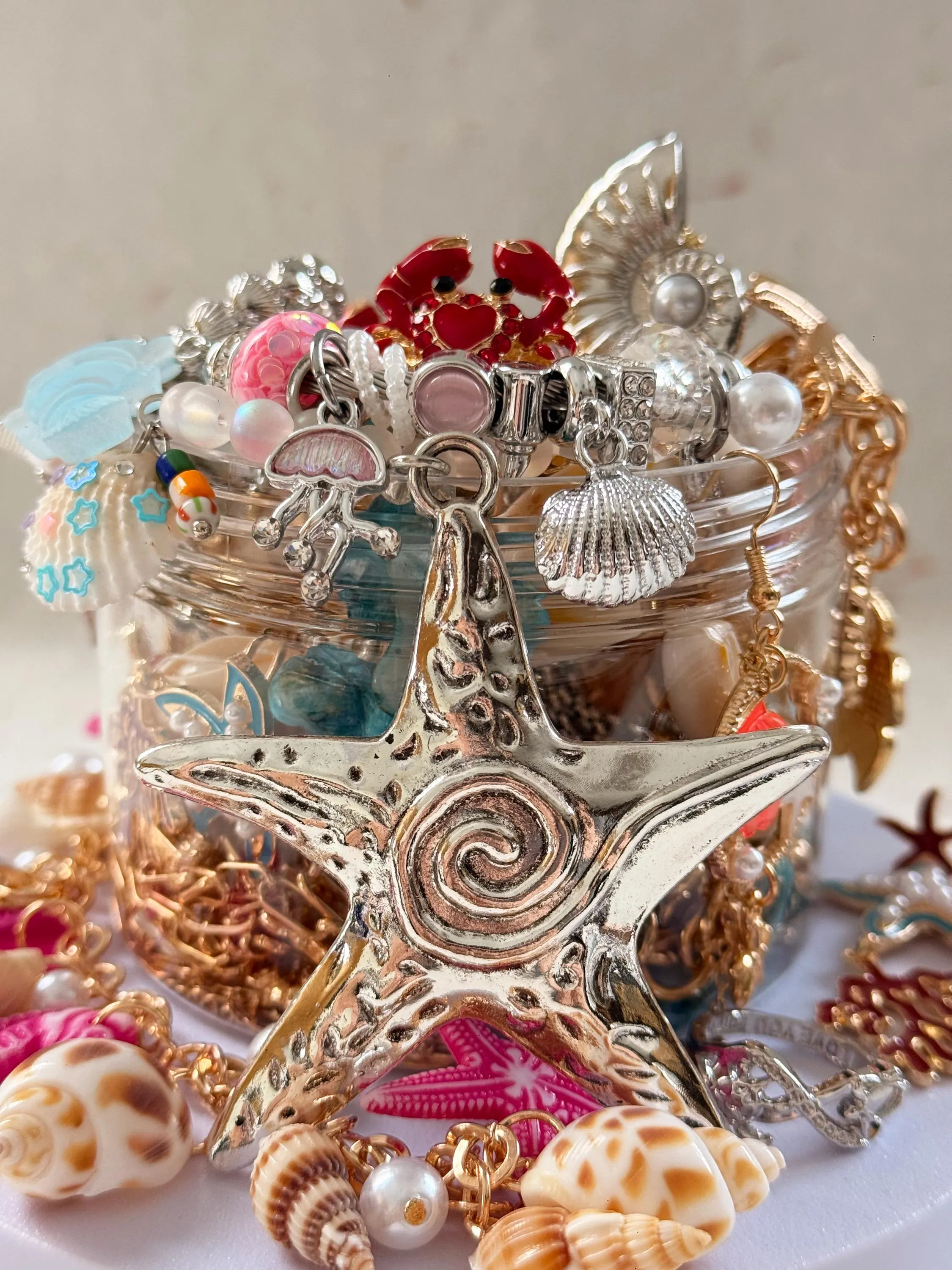 Mermaid Treasure Mystery Jewelry Jar fashion jewelry assortment