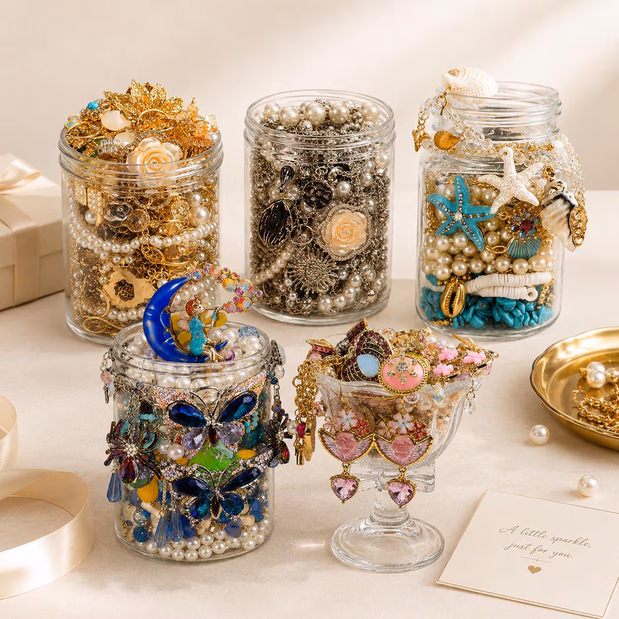 Curated Mystery Jewelry Jar fashion jewelry assortment