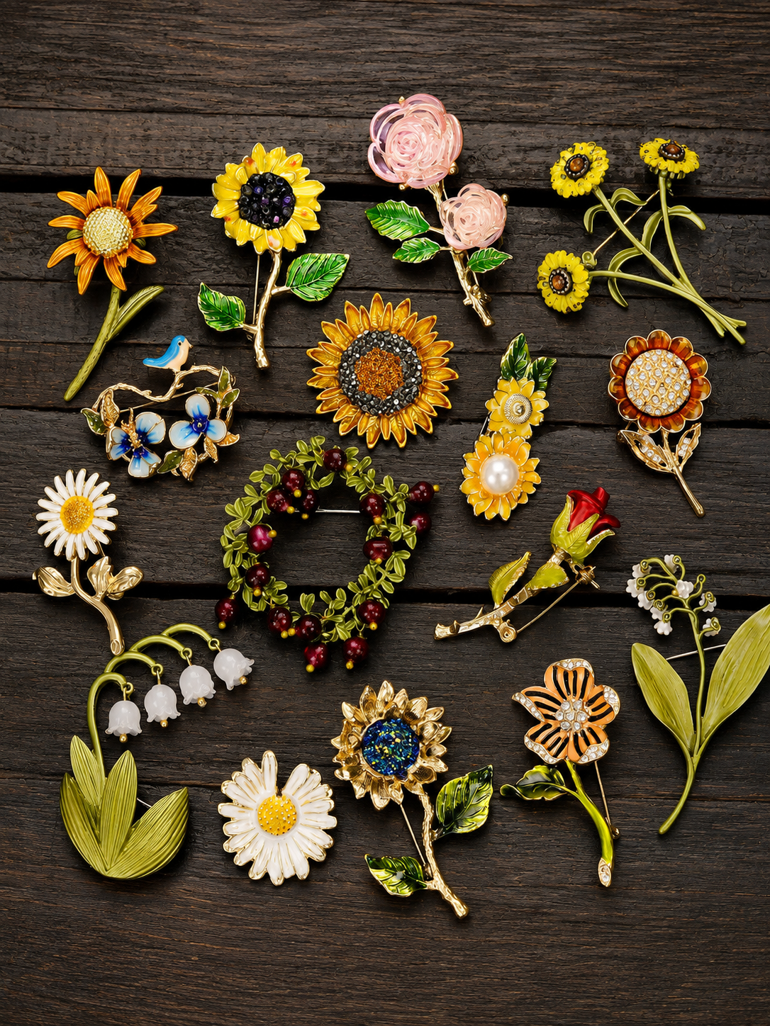 Whimsical Botanical Brooch Mystery Box fashion jewelry assortment