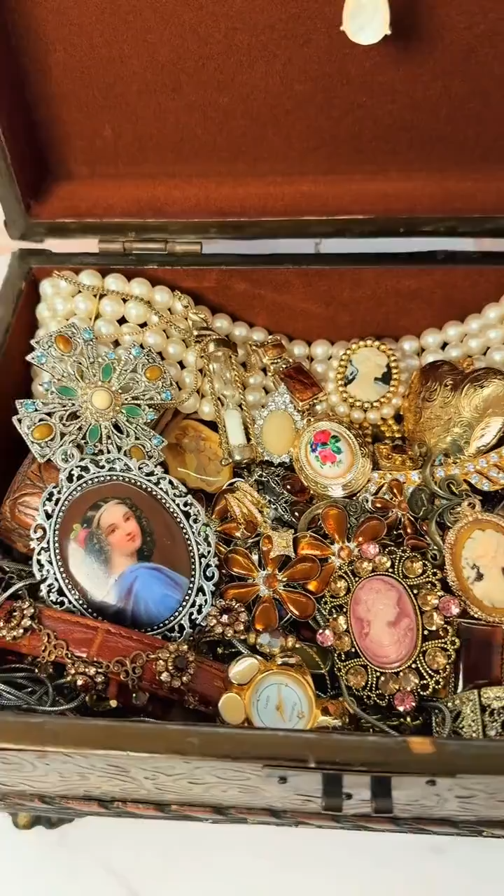 Victorian Inspired Mystery Jewelry Jar fashion jewelry assortment