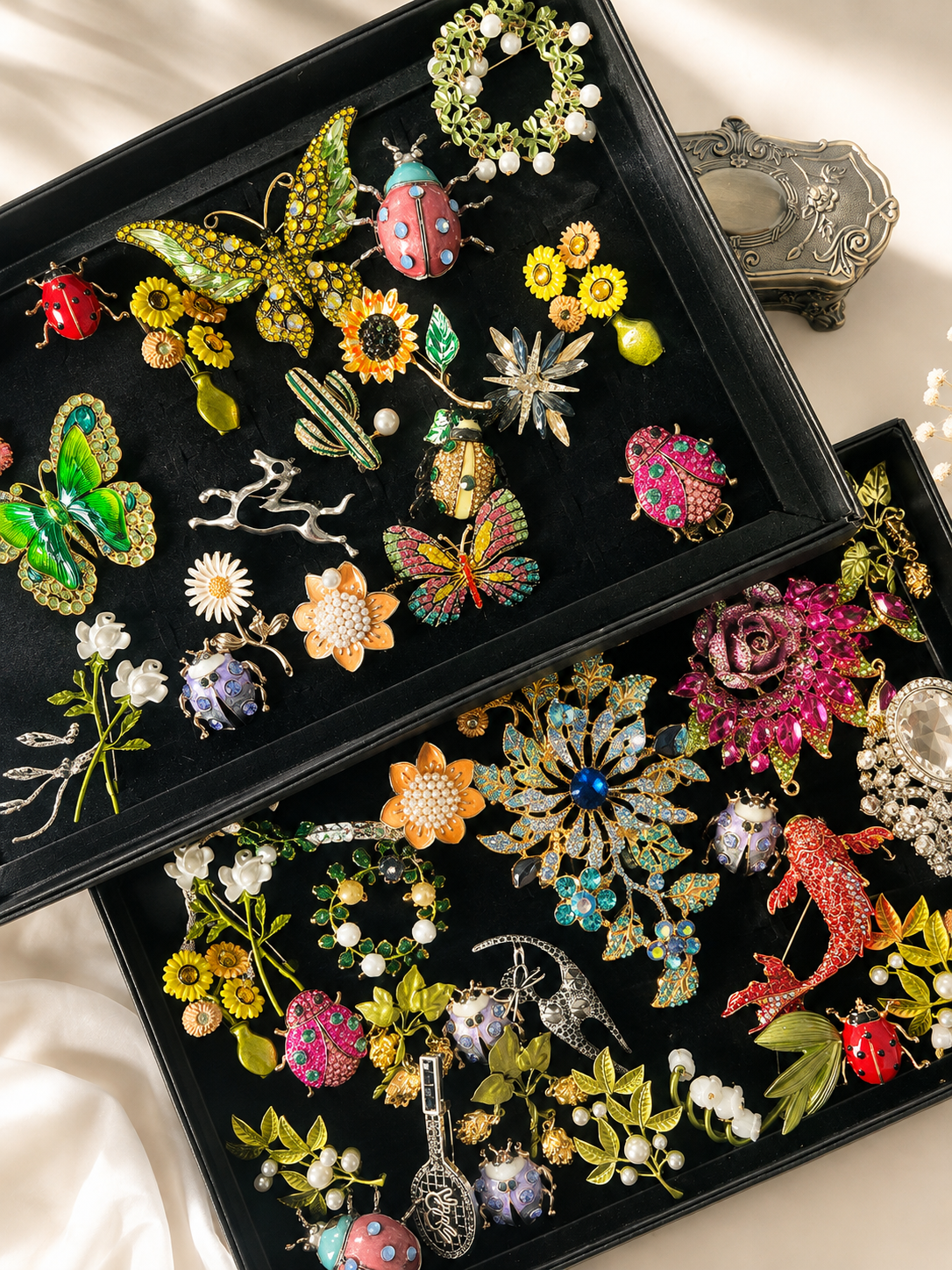 Whimsical Garden Brooch Mystery Box fashion jewelry assortment