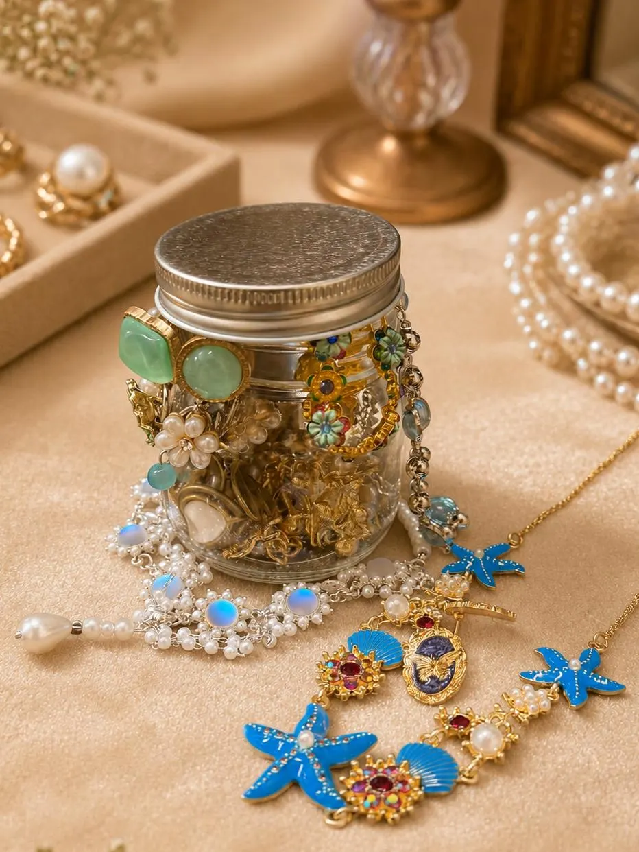 Vintage Inspired Jewelry Mystery Jar fashion jewelry assortment