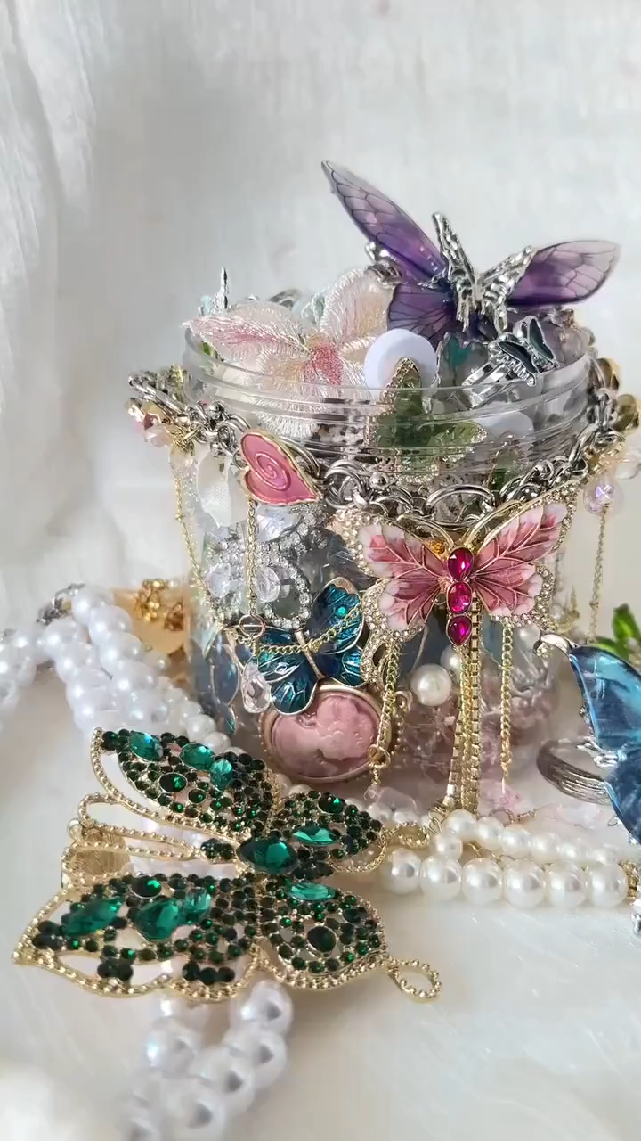 Butterfly Garden Mystery Jewelry Jar fashion jewelry assortment