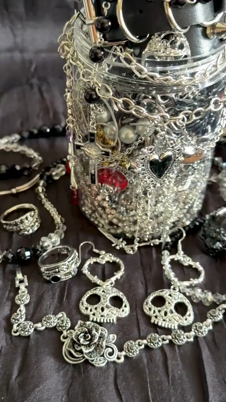 Gothic Mystery Jewelry Jar fashion jewelry assortment