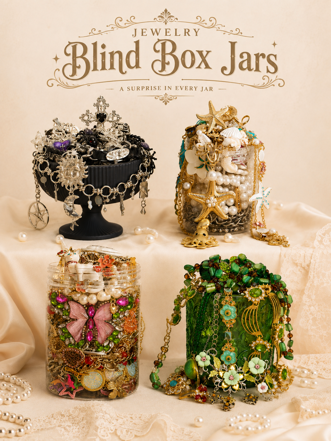 Choose Your Style Mystery Jewelry Jar fashion jewelry assortment