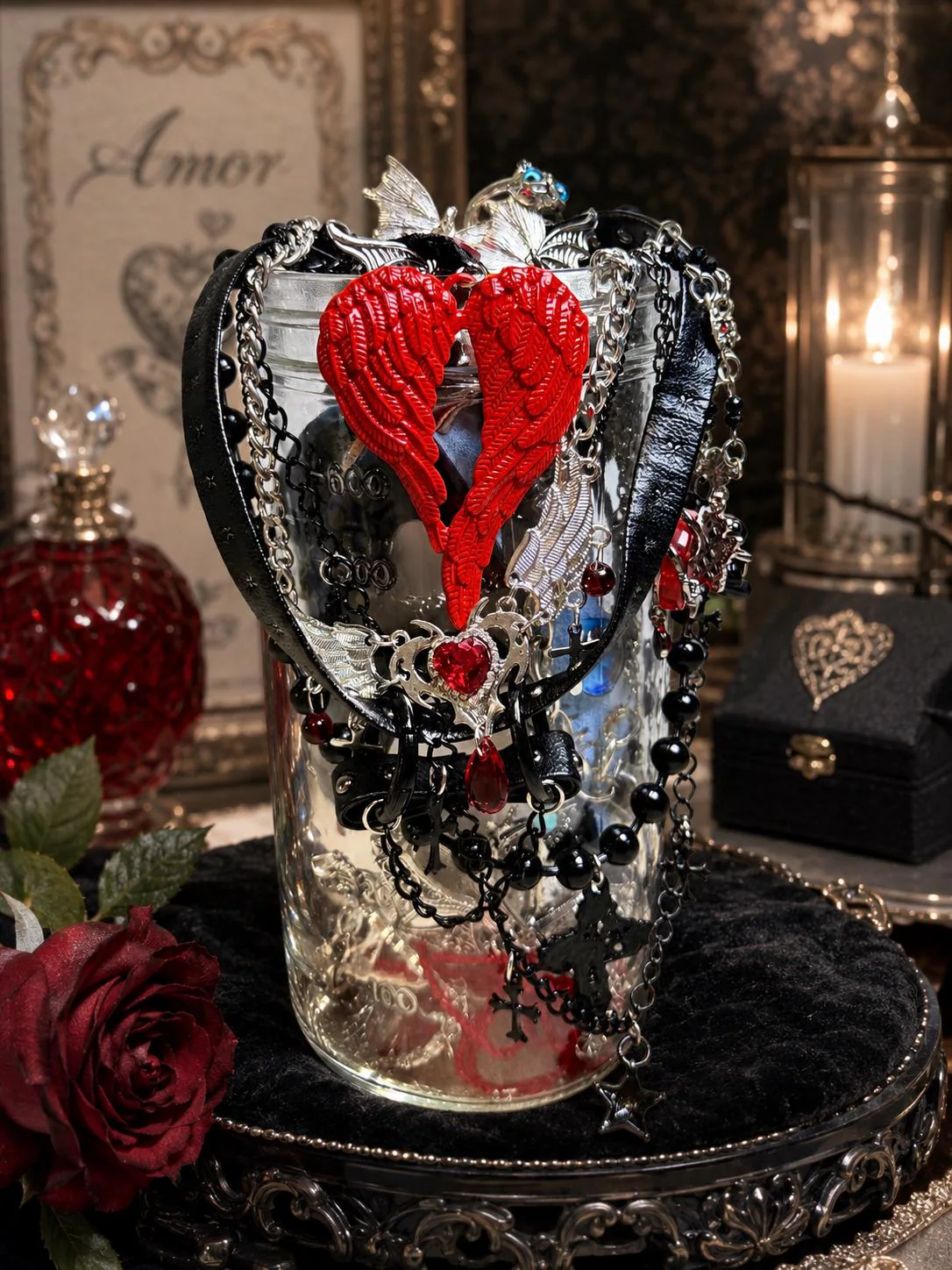 Gothic Mystery Jewelry Jar fashion jewelry assortment