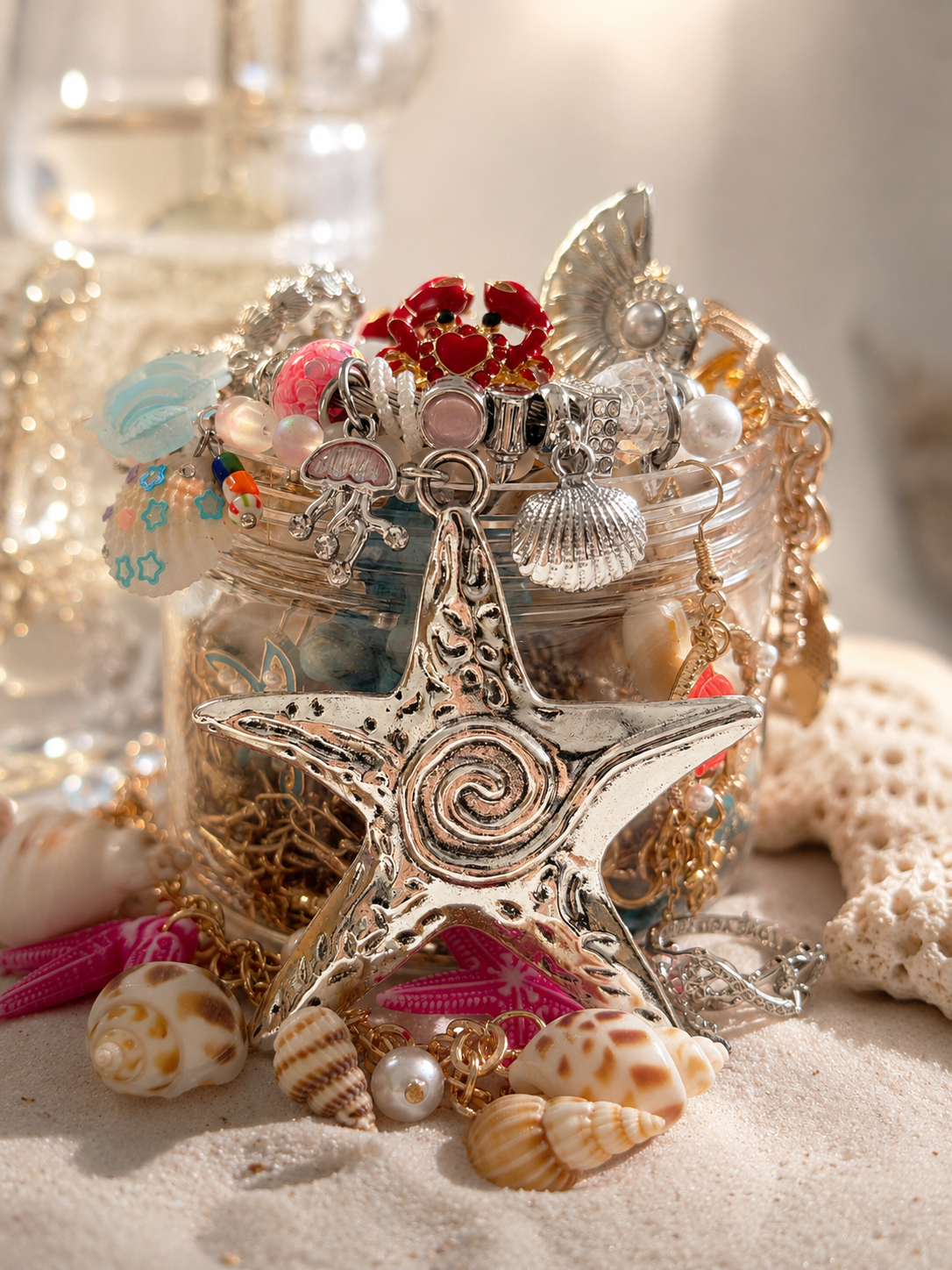 Ocean Treasure Mystery Jewelry Jar fashion jewelry assortment