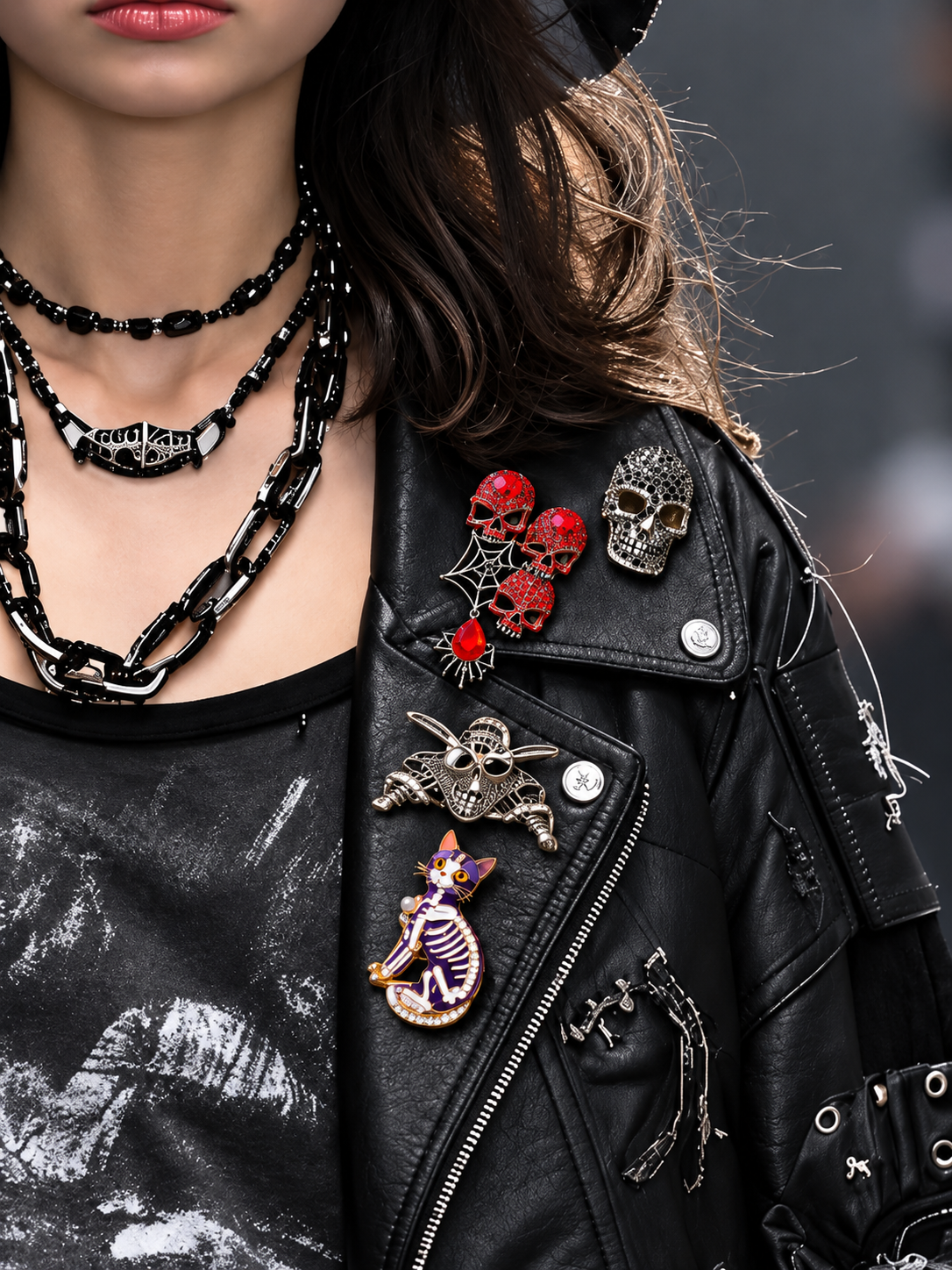 Gothic Skull Brooch Mystery Collection fashion jewelry assortment