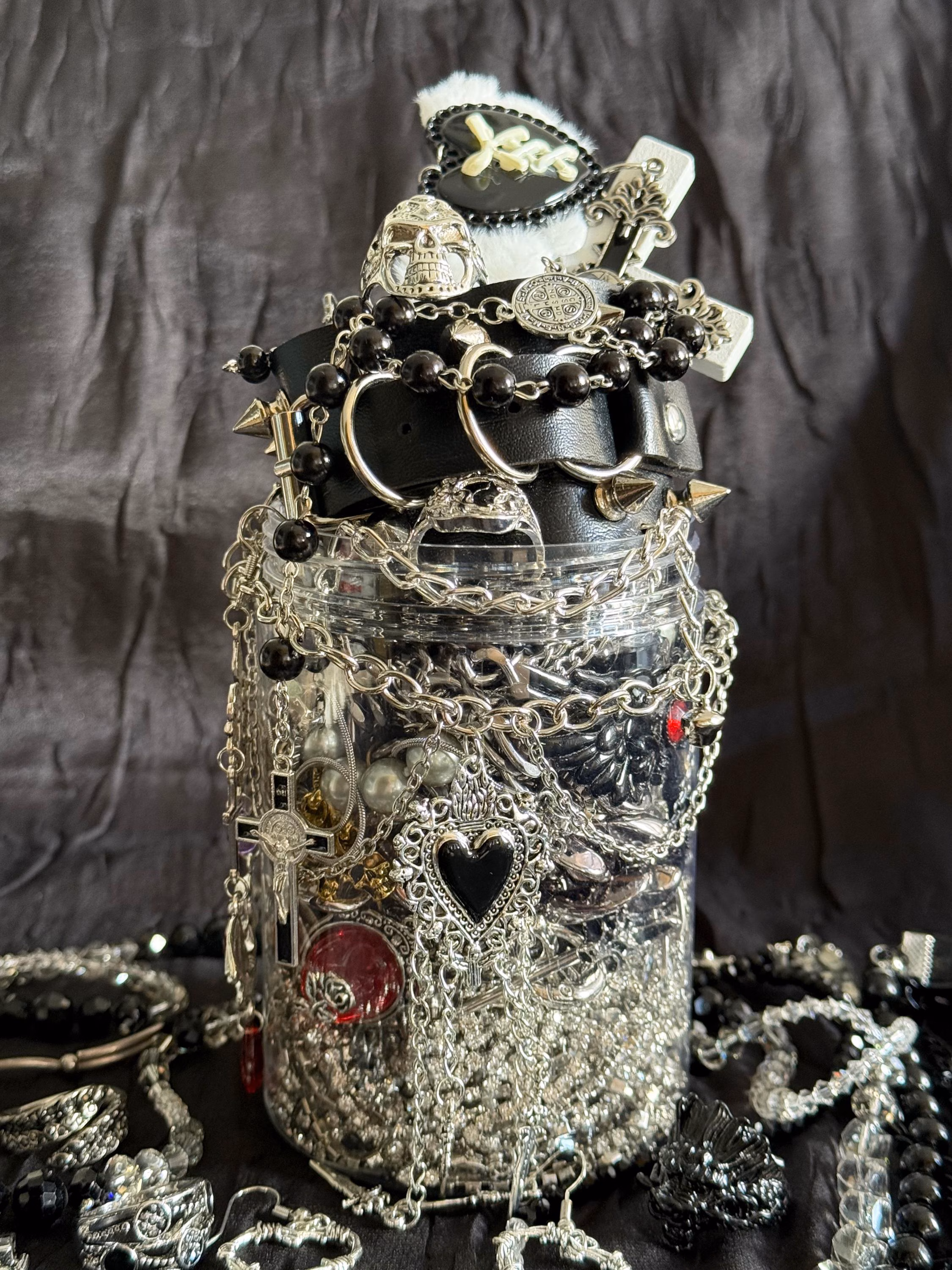 Gothic Mystery Jewelry Jar fashion jewelry assortment