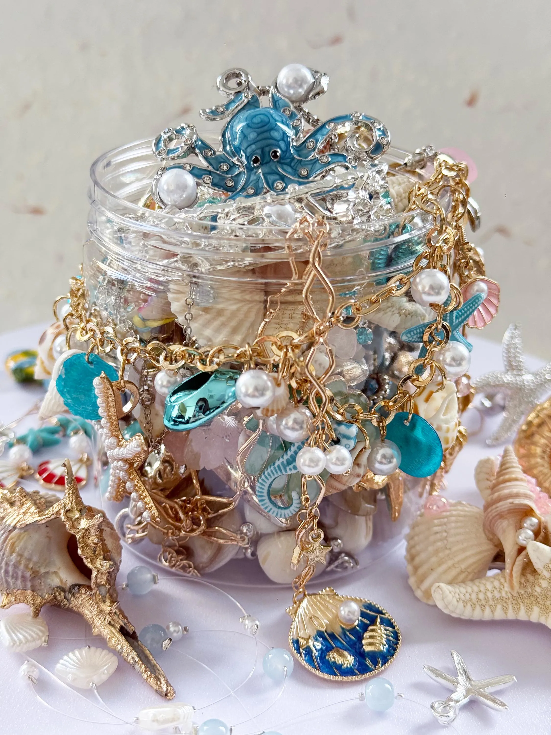 Ocean Pearl Style Mystery Jewelry Jar fashion jewelry assortment