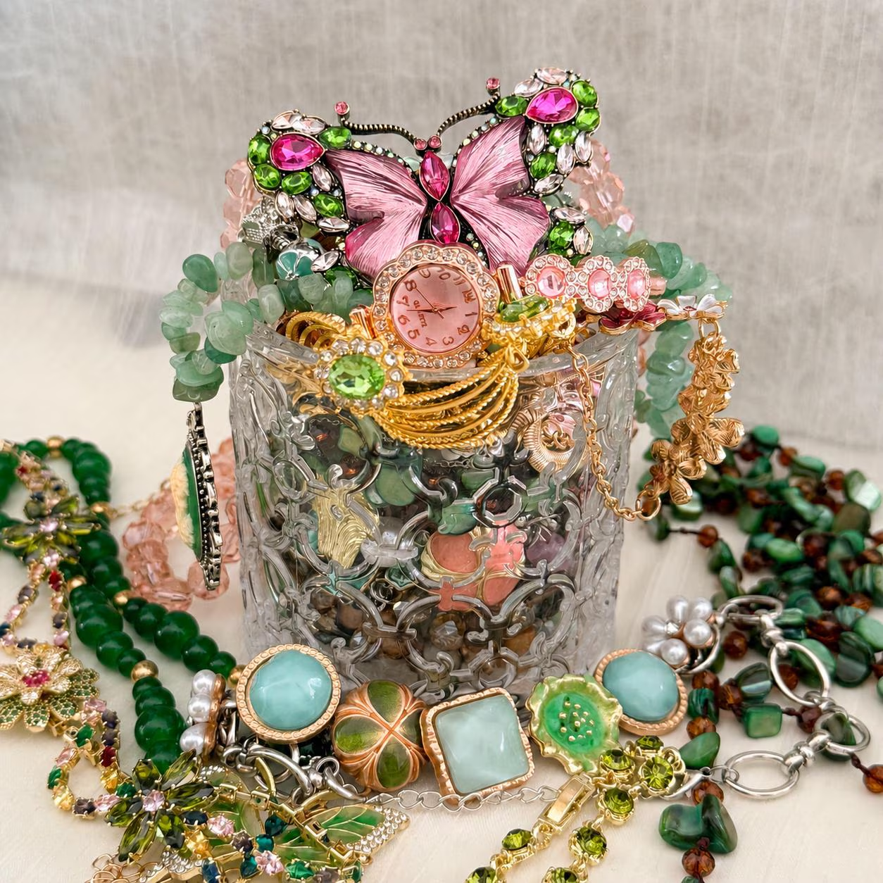 Butterfly Garden Mystery Jewelry Jar fashion jewelry assortment