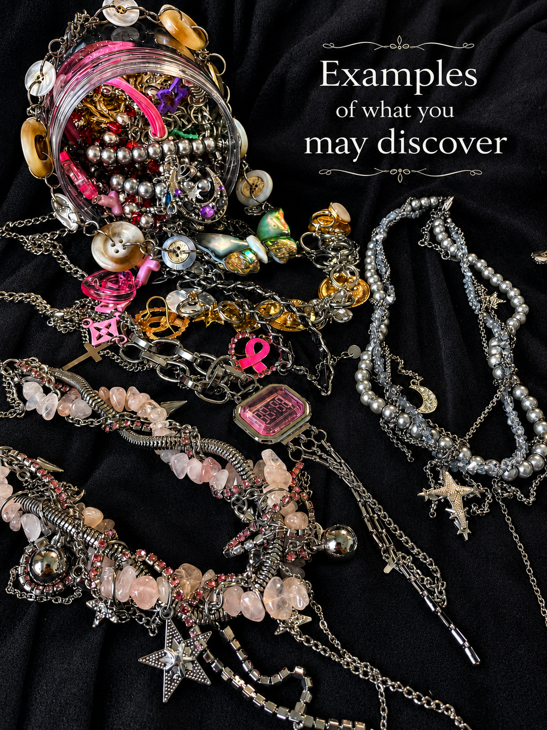 Pink Starlight Mystery Jewelry Jar fashion jewelry assortment