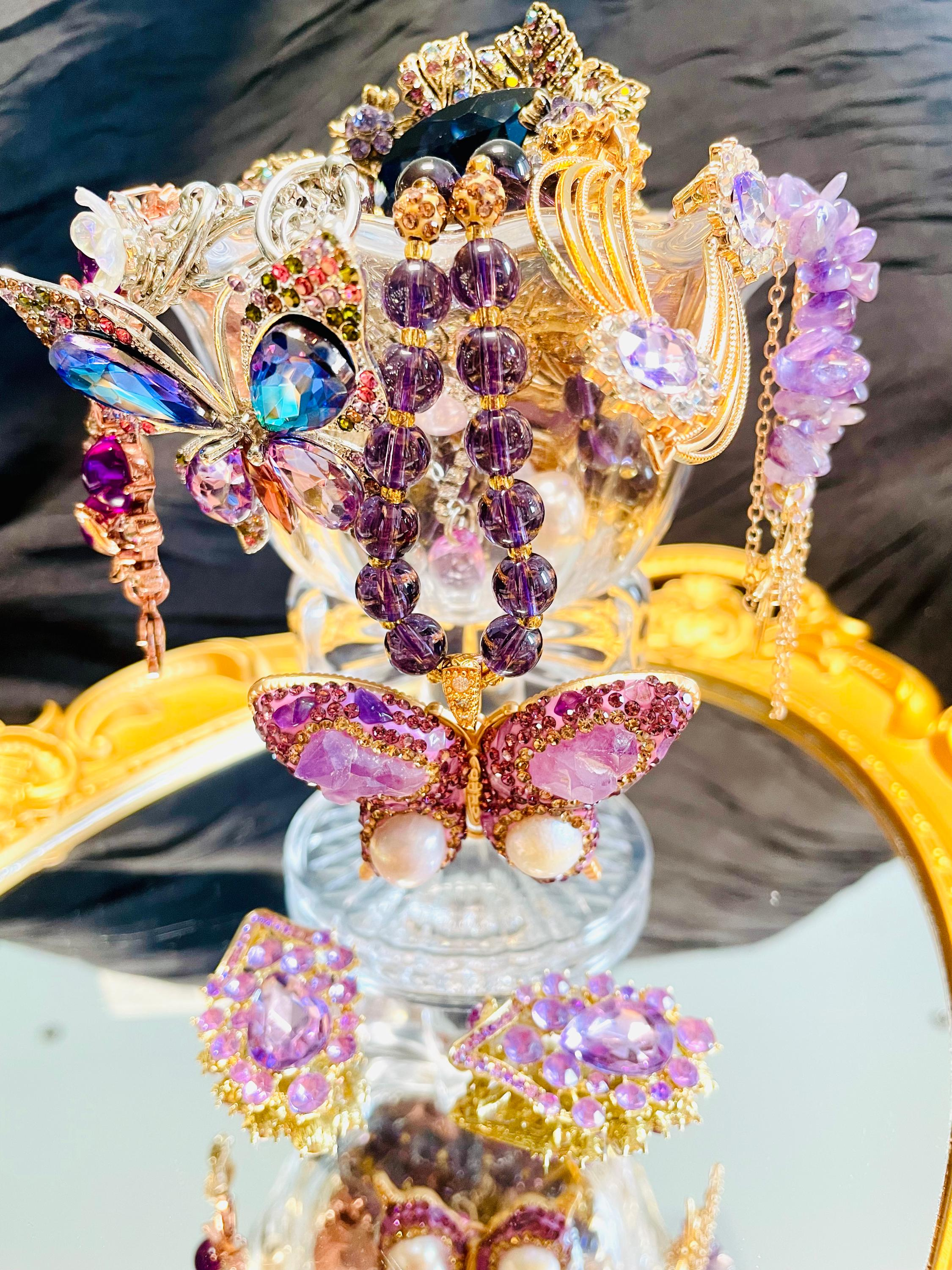 Amethyst Color Fairycore Mystery Jewelry Jar fashion jewelry assortment