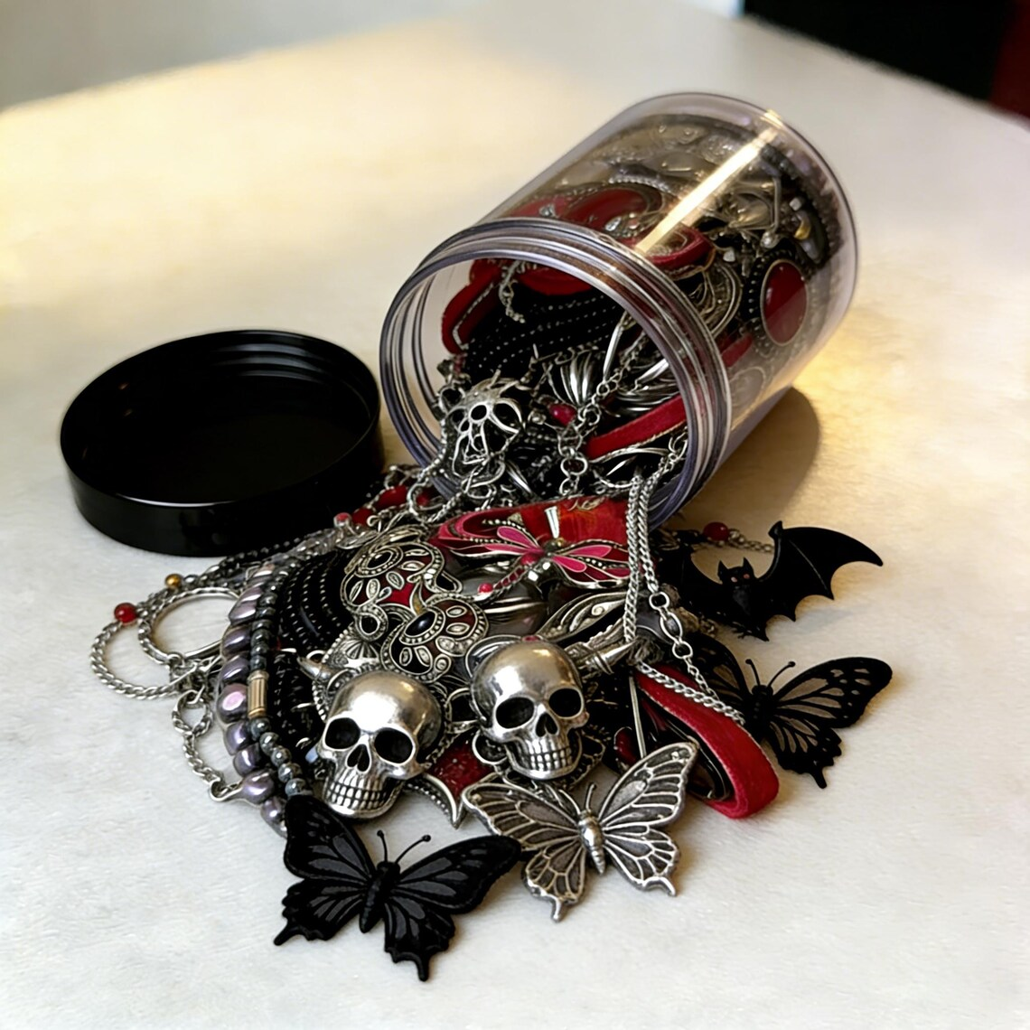 Gothic Mystery Jewelry Jar fashion jewelry assortment