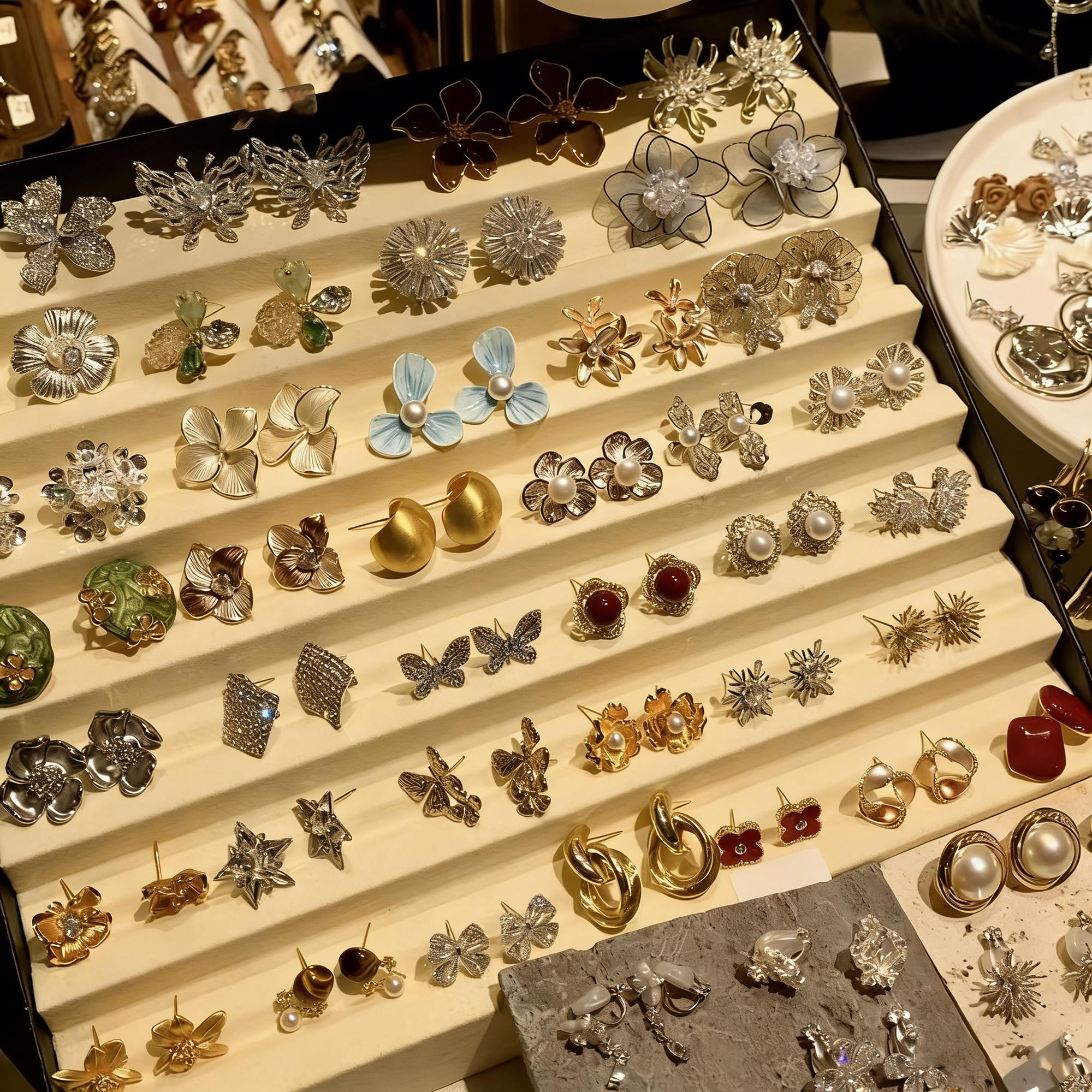 Gold Tone Jewelry Mystery Jar fashion jewelry assortment