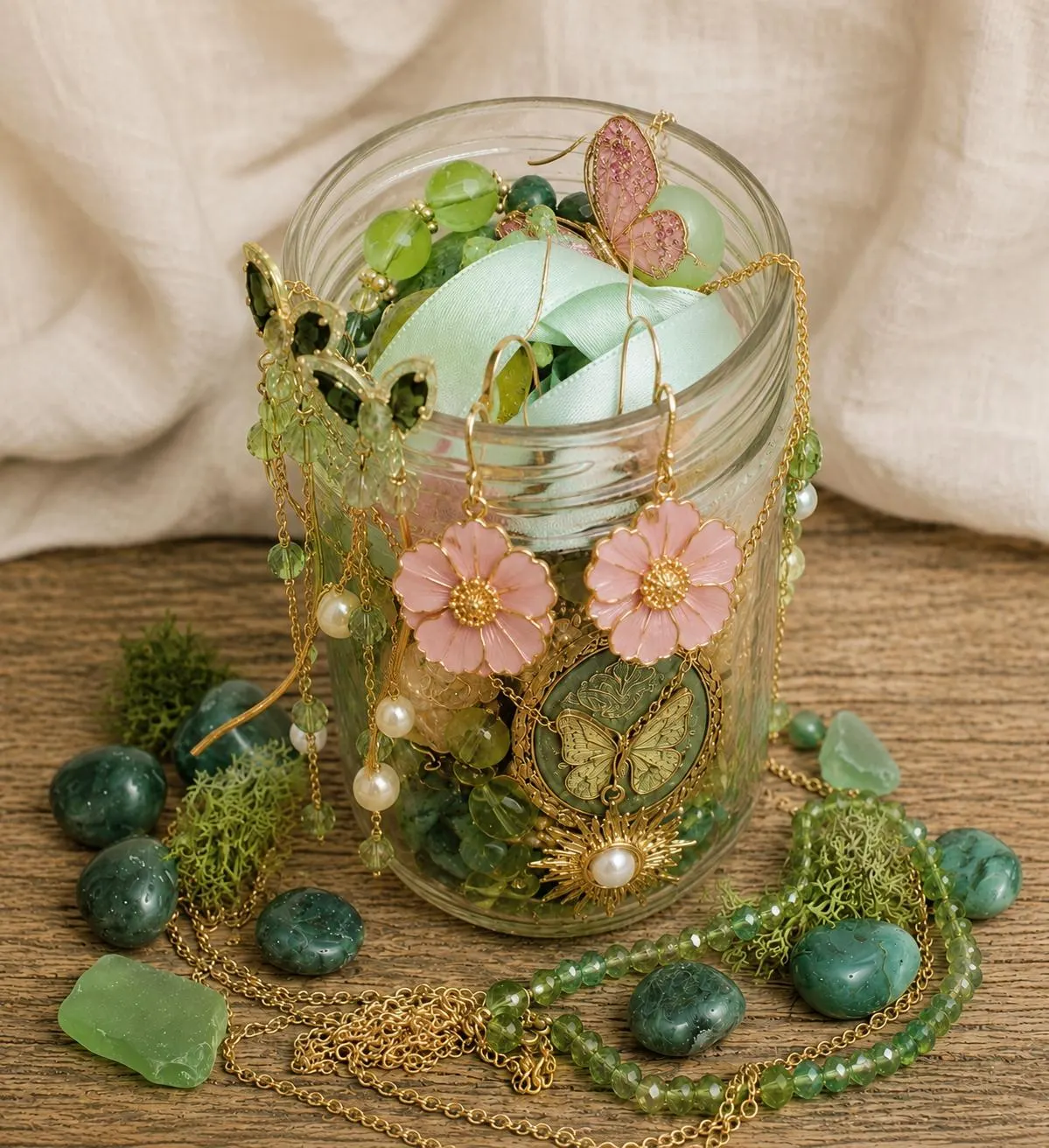 Butterfly Garden Mystery Jewelry Jar fashion jewelry assortment