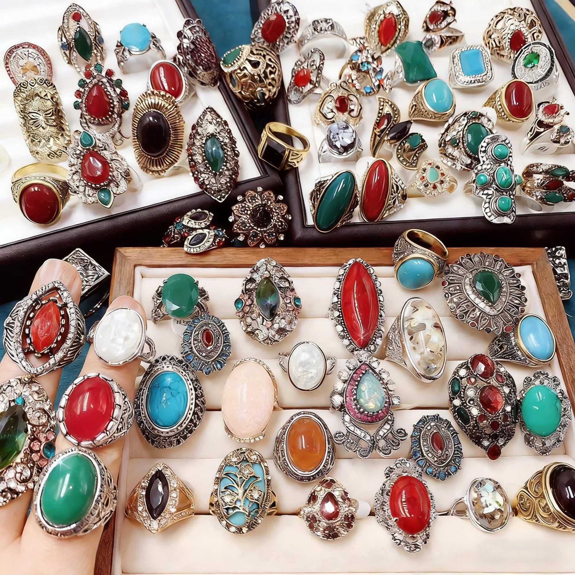 Vintage Inspired Ring Mystery Box fashion jewelry assortment