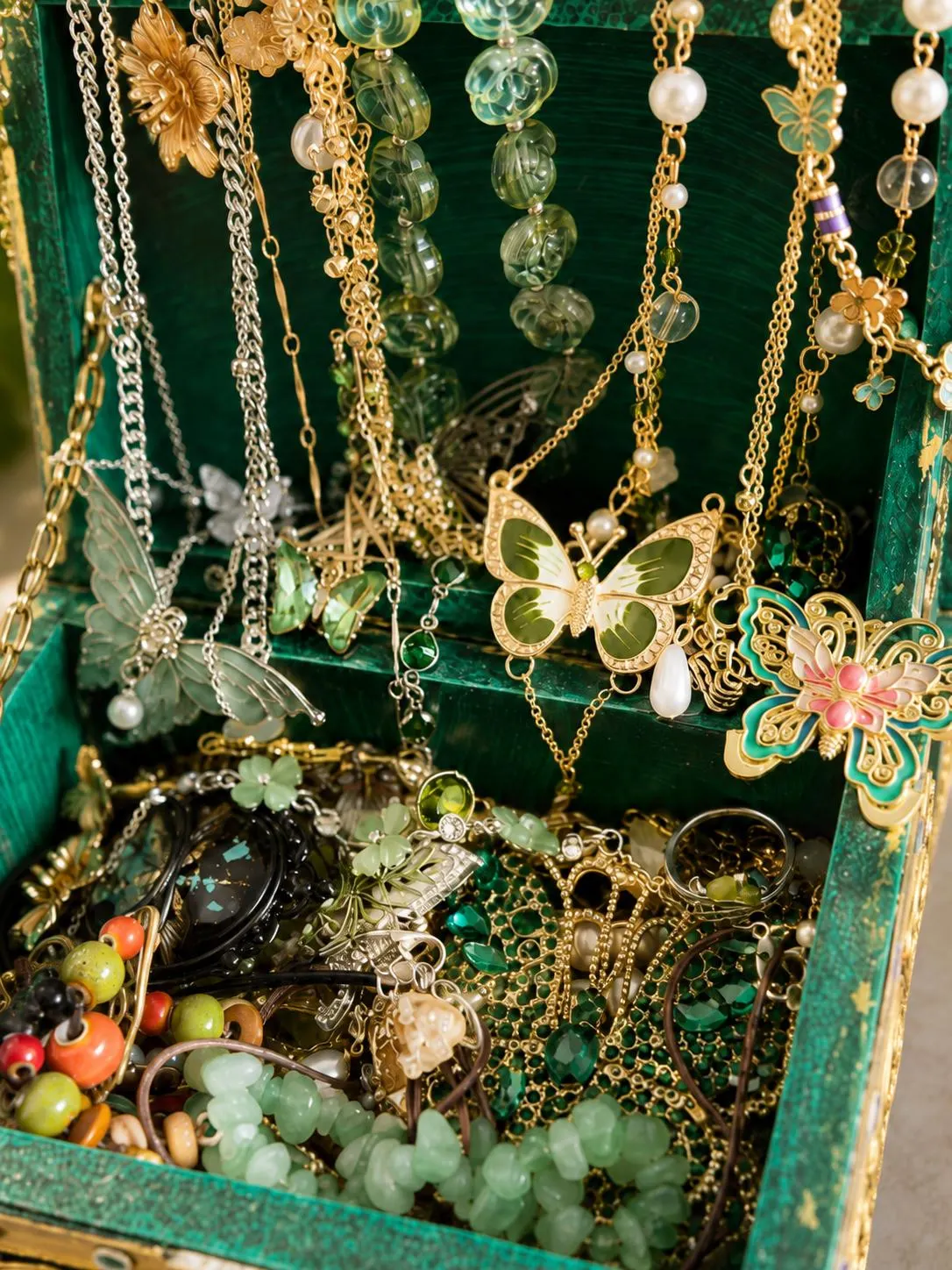 Green Fairy Inspired Mystery Jewelry Jar fashion jewelry assortment
