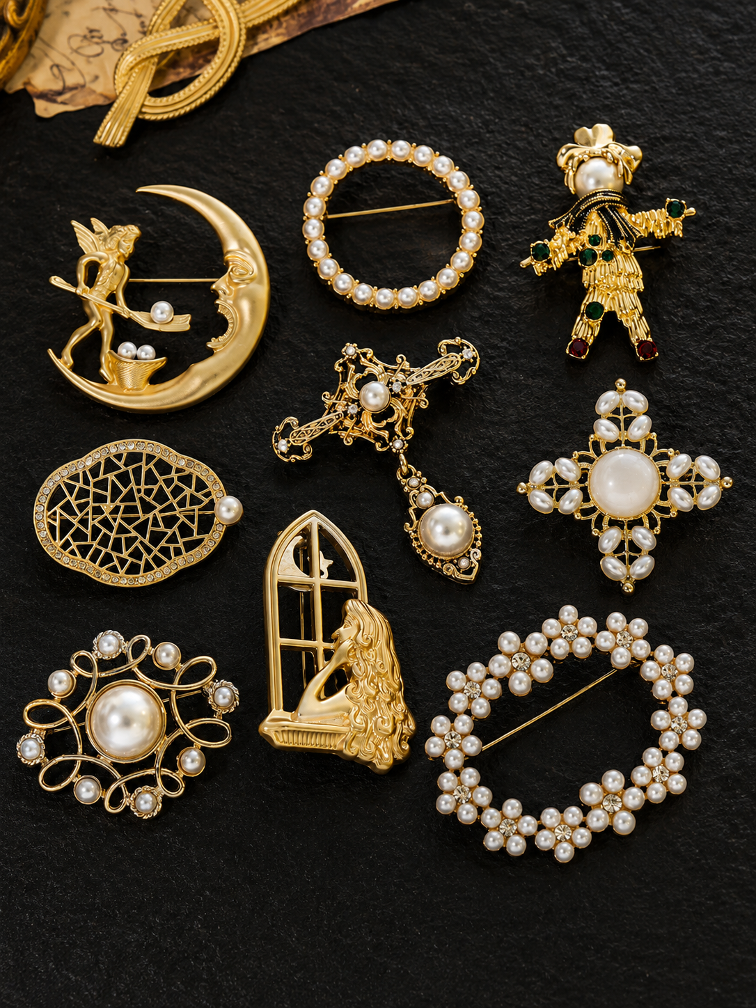 Victorian Inspired Baroque Brooch Mystery Box fashion jewelry assortment