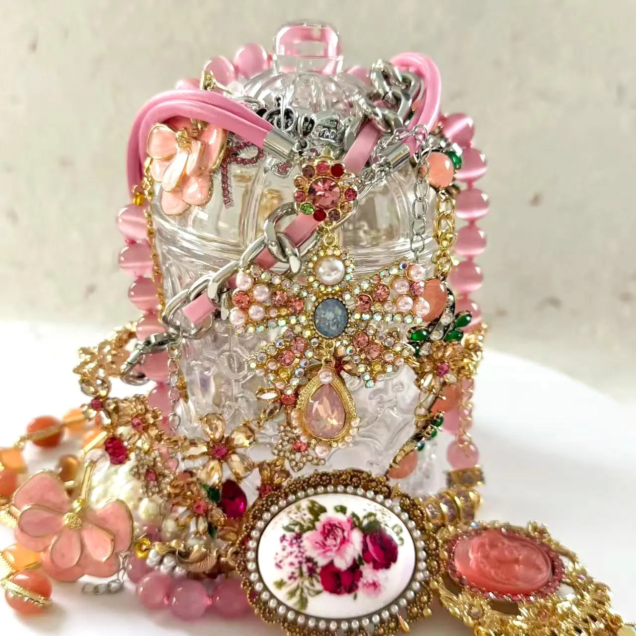 Pink Coquette Mystery Jewelry Jar fashion jewelry assortment