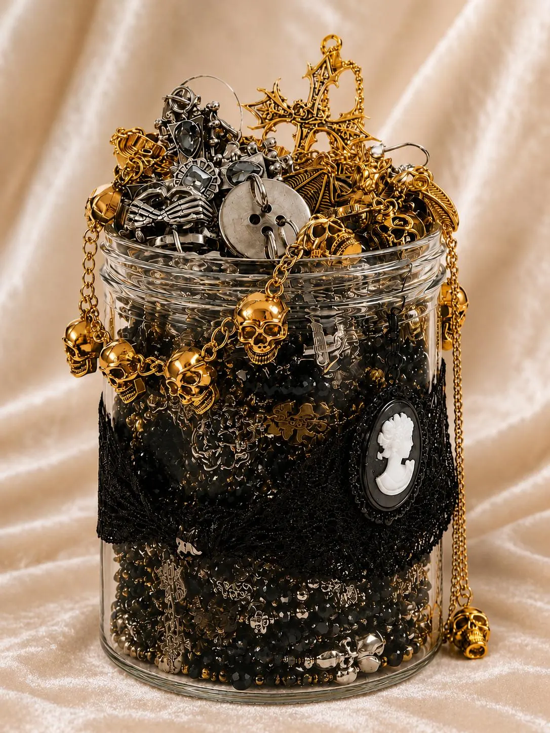 Gothic Mystery Jewelry Jar fashion jewelry assortment
