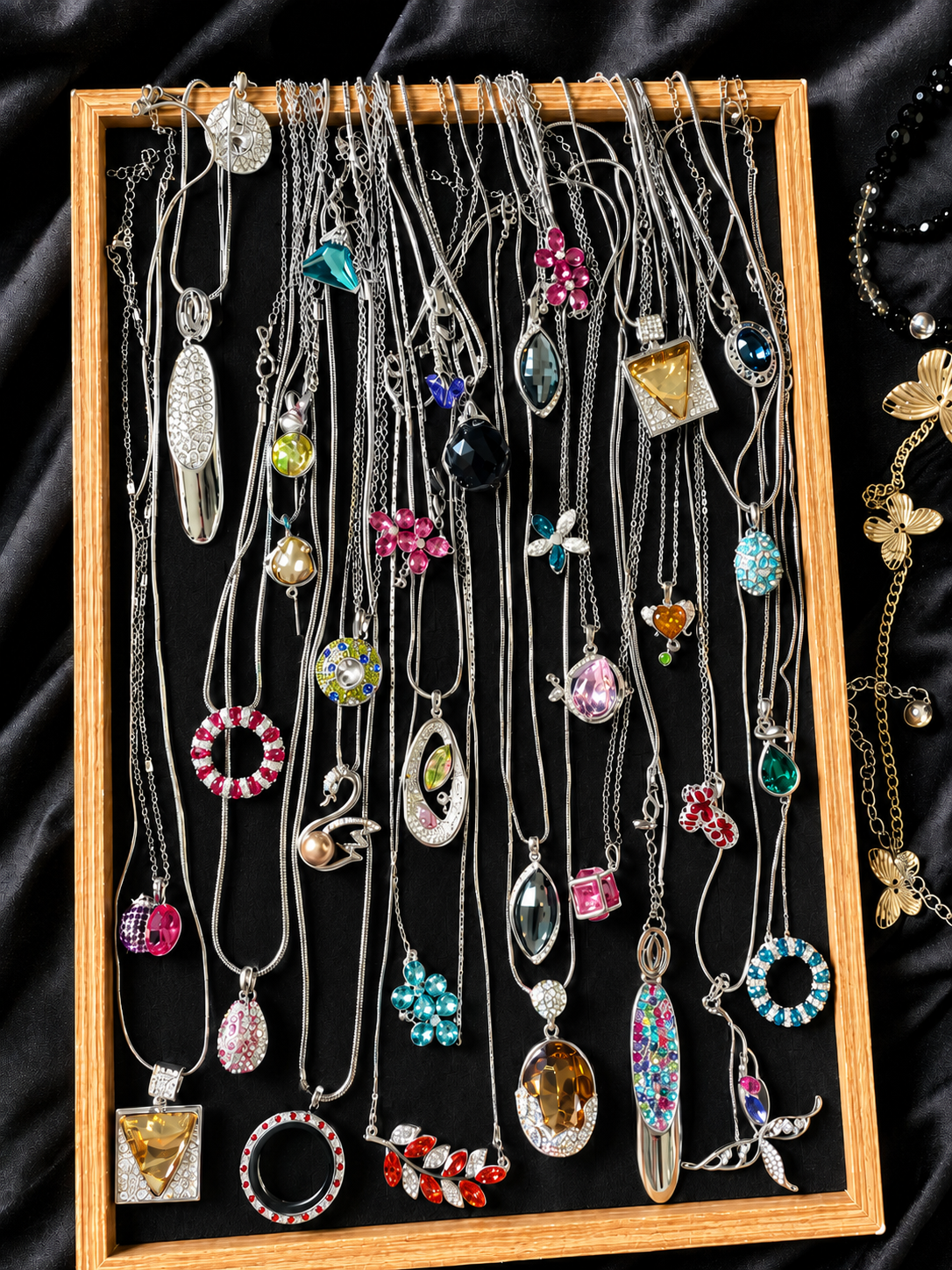 Colorful Silver Tone Necklace Mystery Box fashion jewelry assortment