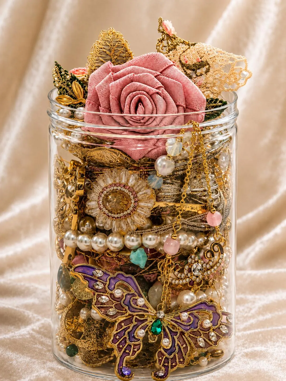 Gothic Mystery Jewelry Jar fashion jewelry assortment