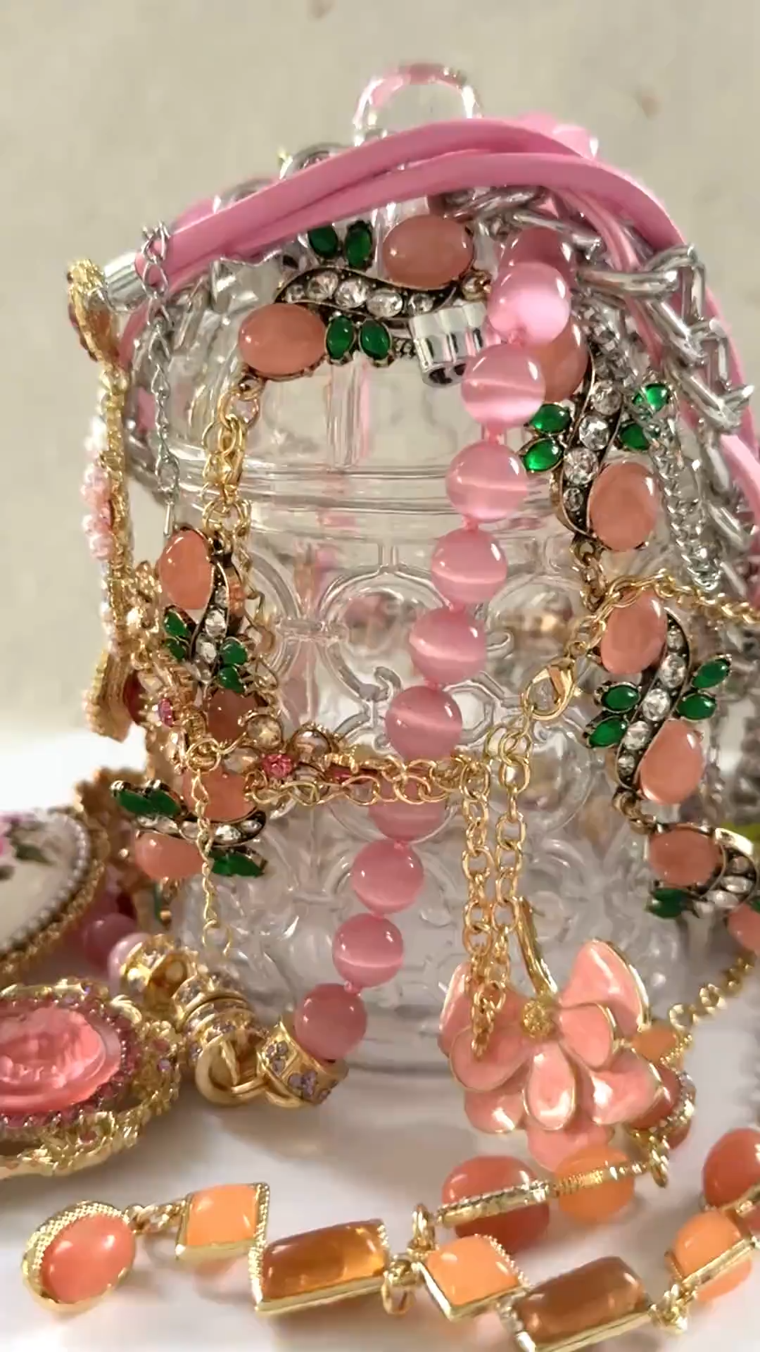 Pink Coquette Mystery Jewelry Jar fashion jewelry assortment