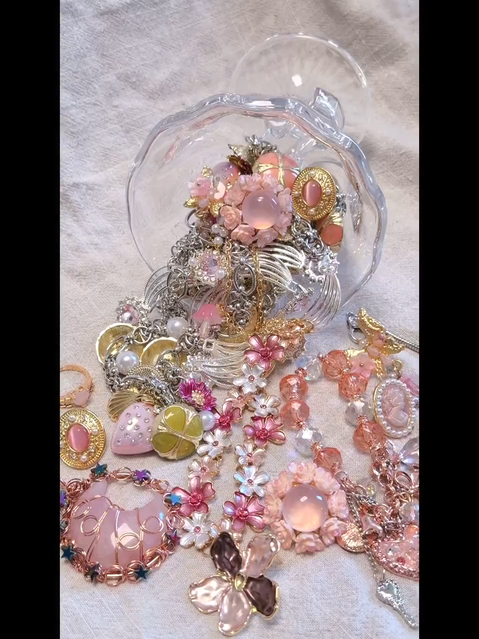 Pink Coquette Mystery Jewelry Jar fashion jewelry assortment