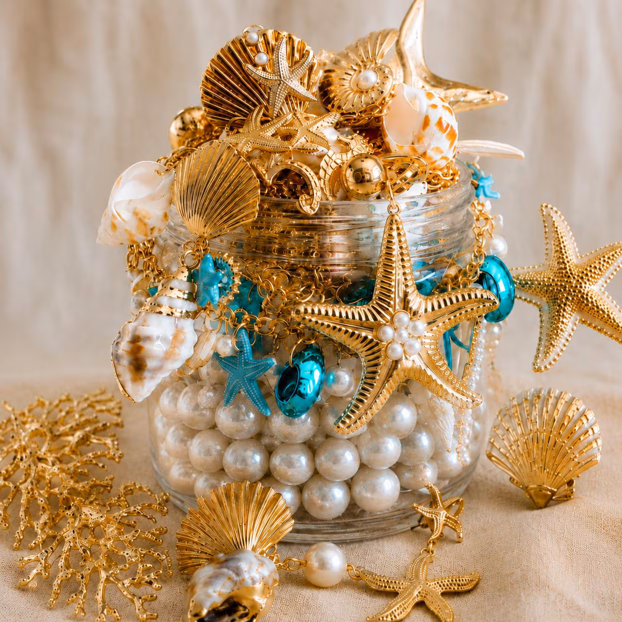 Ocean Pearl Style Mystery Jewelry Jar fashion jewelry assortment