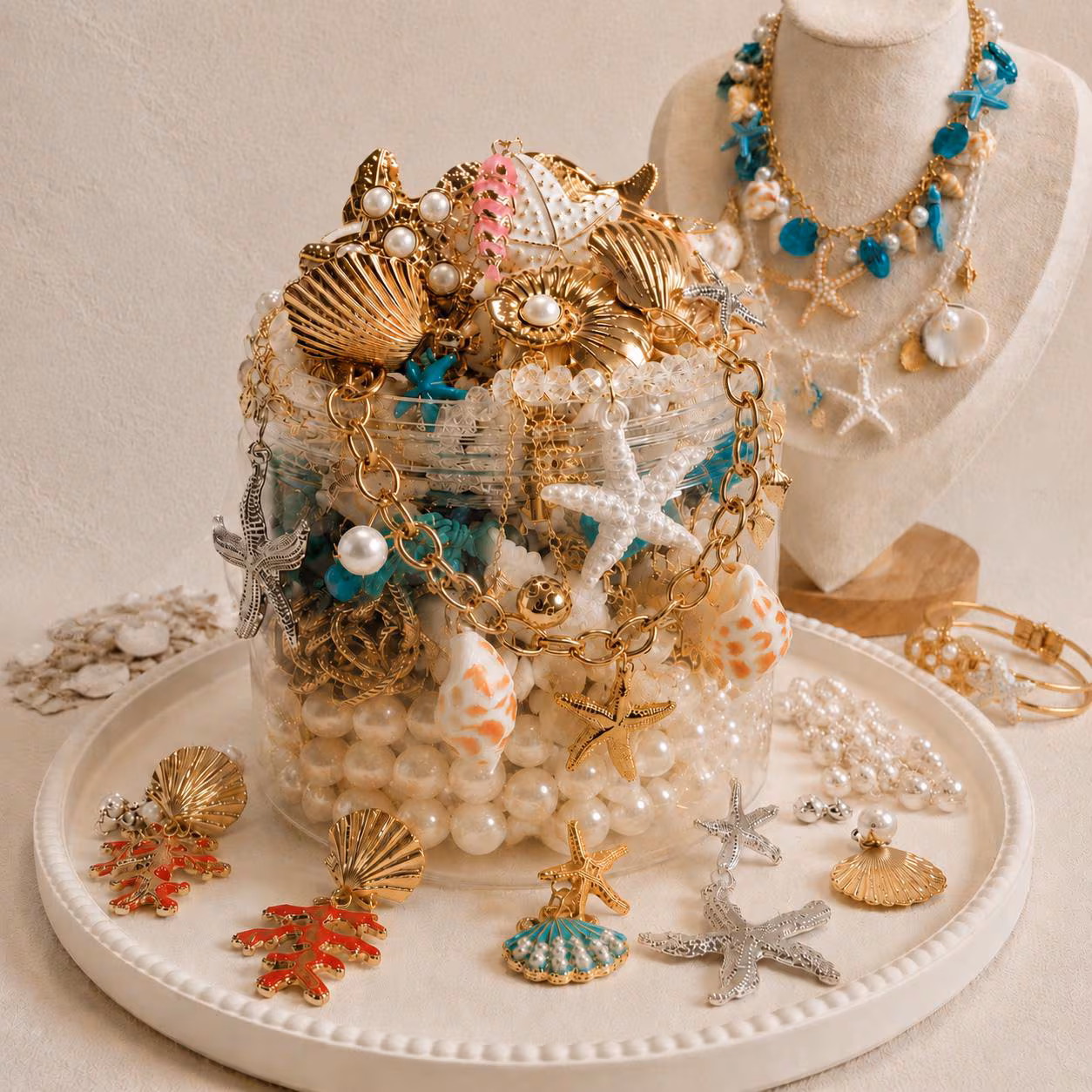 Mermaid Treasure Mystery Jewelry Jar fashion jewelry assortment