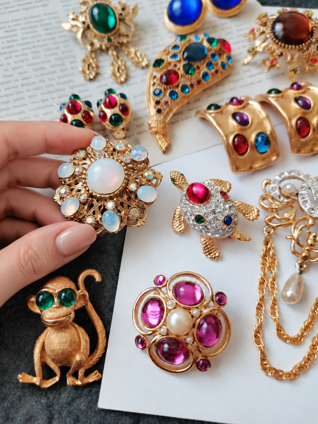 Heirloom Gem Brooch Mystery Box fashion jewelry assortment