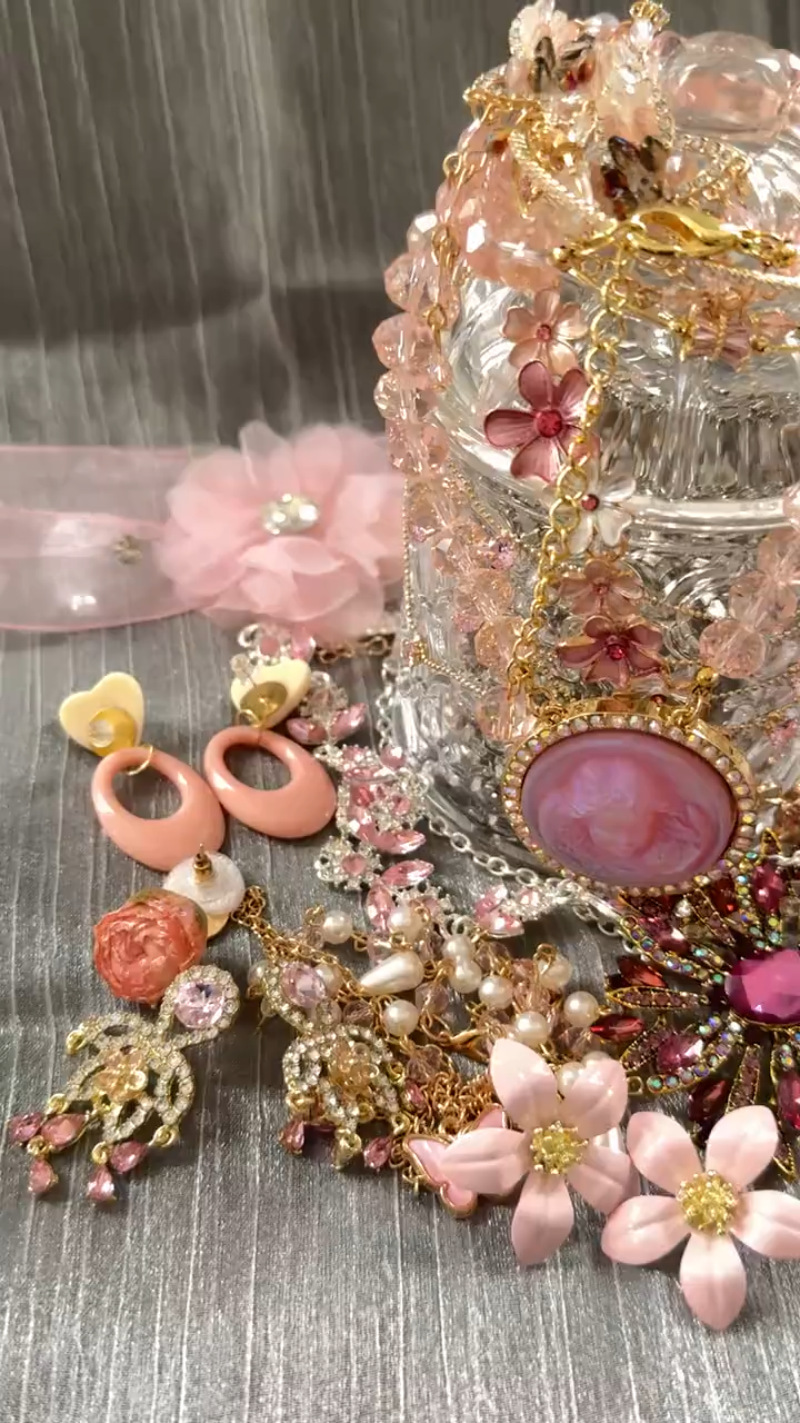 Pink Coquette Mystery Jewelry Jar fashion jewelry assortment