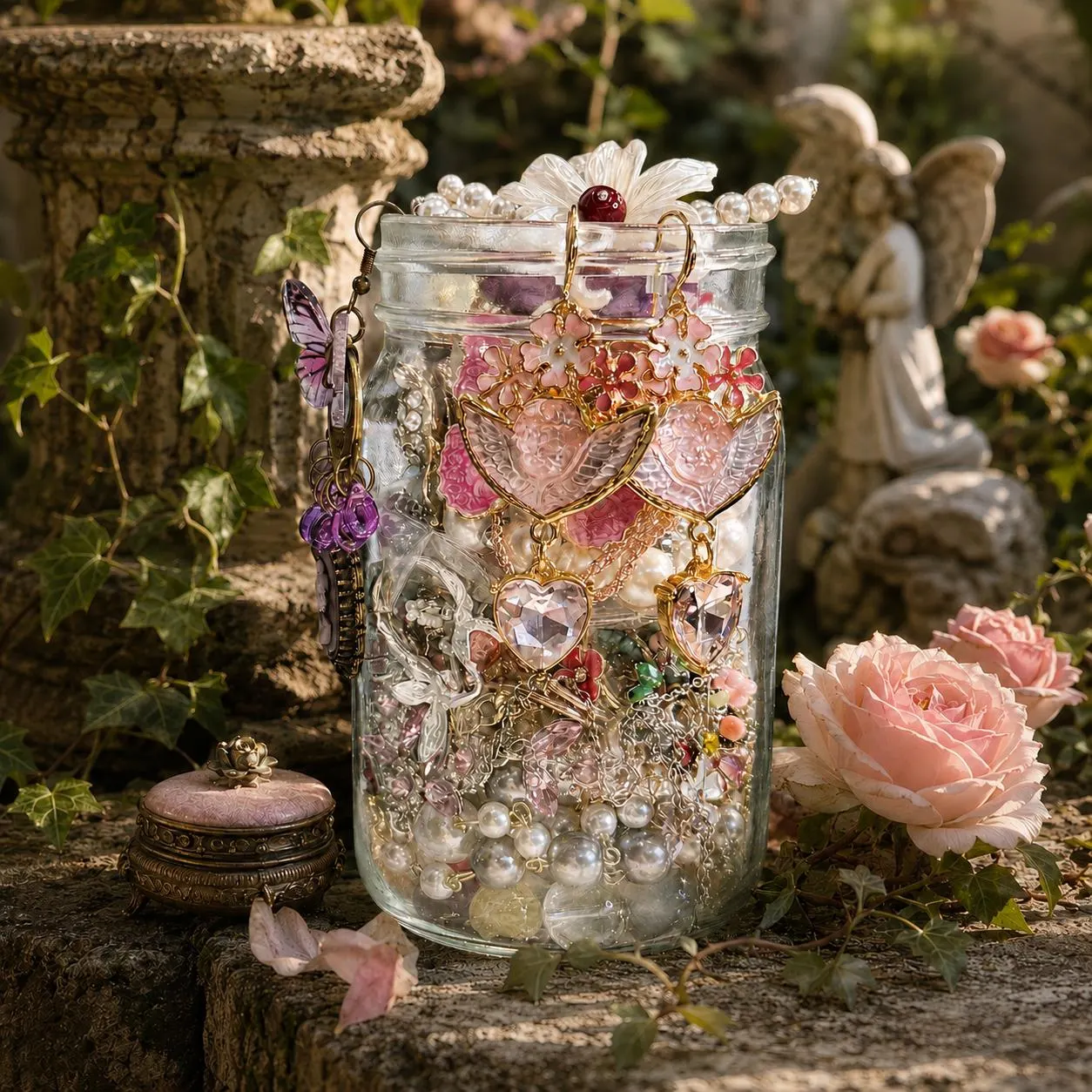 Fairycore Garden Mystery Jewelry Box fashion jewelry assortment