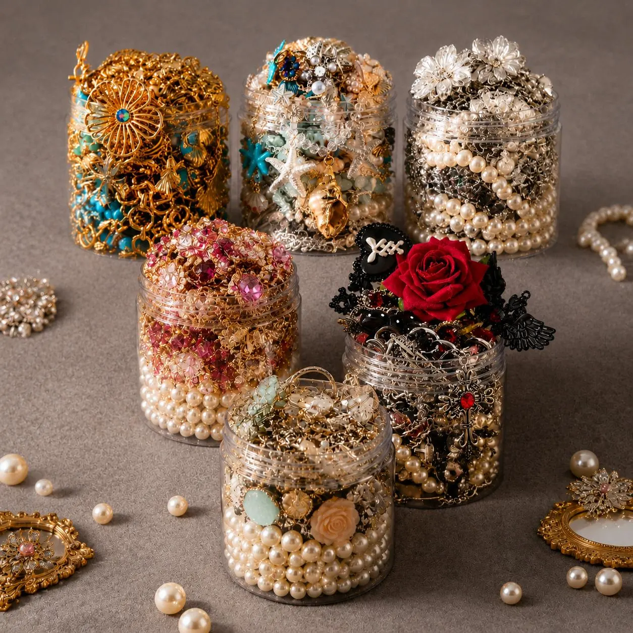 Gothic Mystery Jewelry Jar fashion jewelry assortment